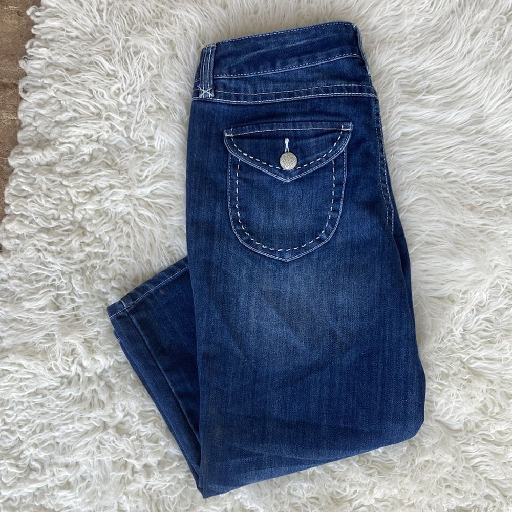 INC Denim Thick Stitch Bermuda Shorts Size 6